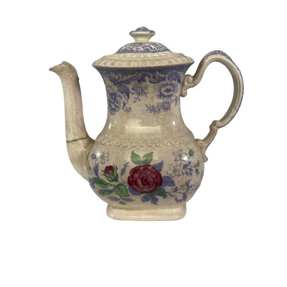 Copeland Other - VTG Copeland SPODE Mayflower Coffee or Tea Pot Lavender British Flowers Damaged